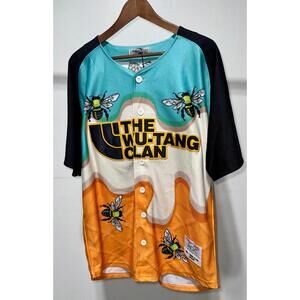 Wu-Tang Clan Cream Baseball Jersey with Bee Design